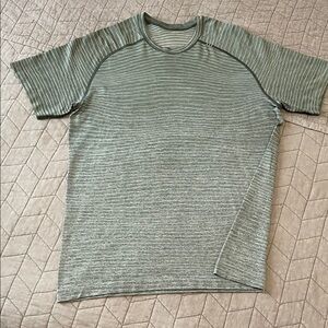 Men's Green Striped Shirt